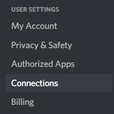 user settings screenshot