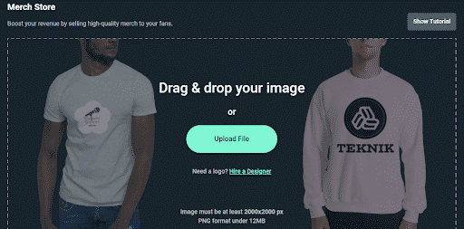 streamlabs merch store drag and drop