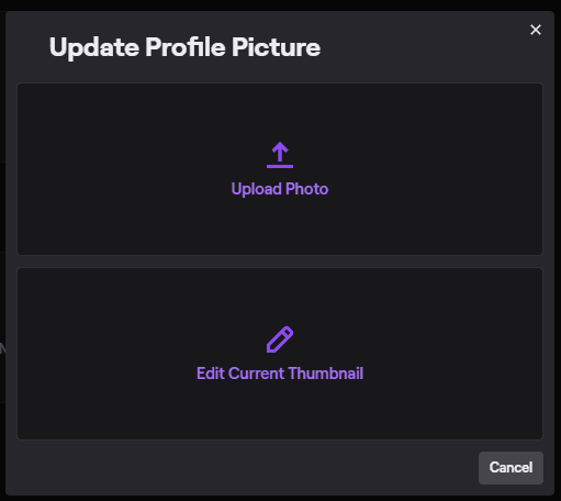 how to update twitch profile picture